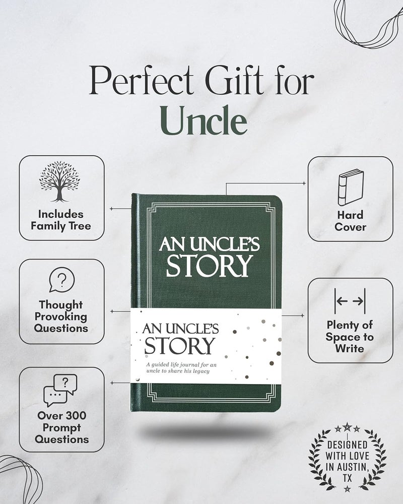 Coco & Lan Uncle's Life Story Journal (Hardcover): A Meaningful Keepsake for Uncle to Share His Journey and Memories, Book Includes 250+ Prompt Questions, Sentimental Gifts for Father's Day, Birthday & Christmas - Image 2